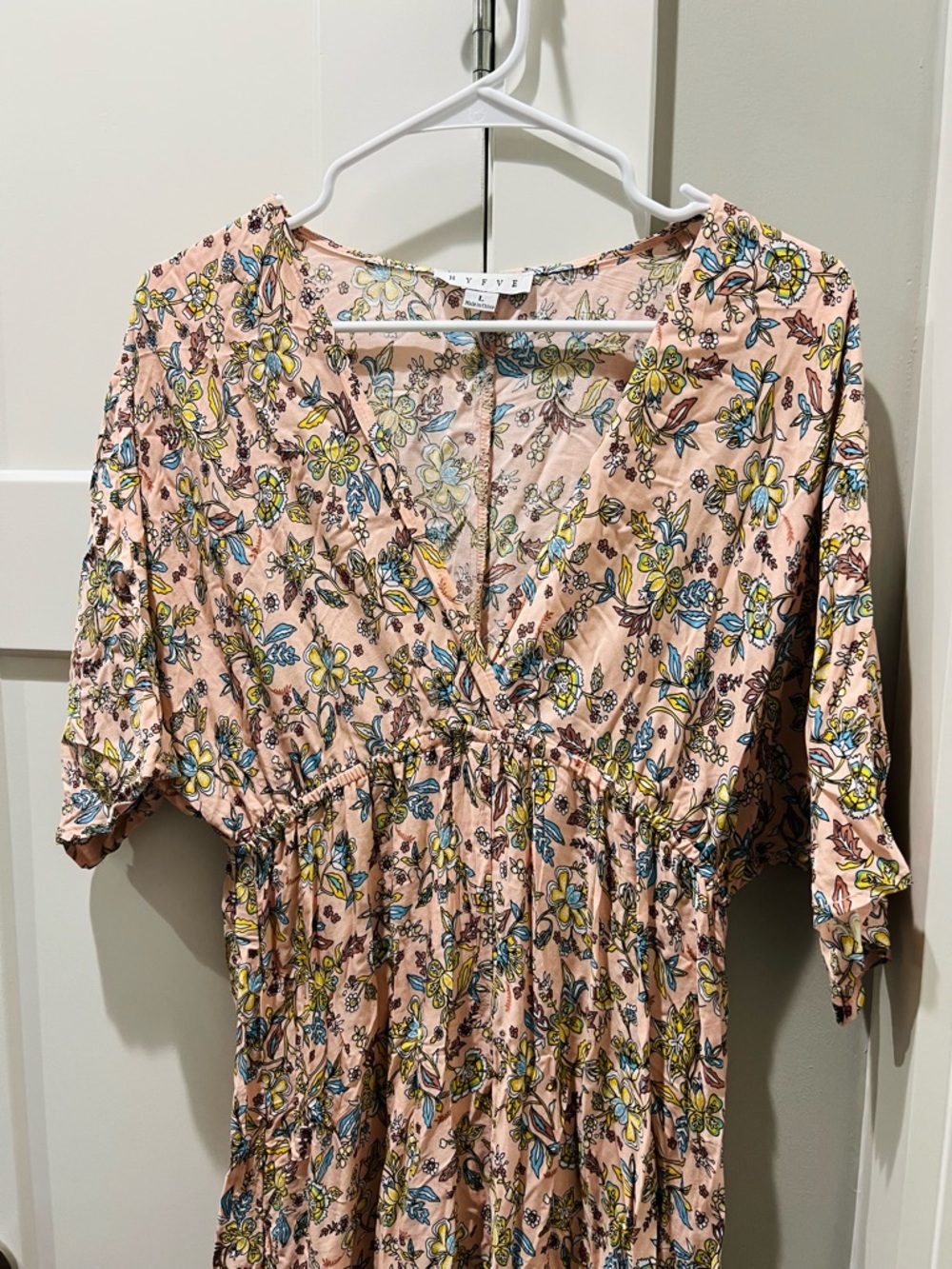 HFYVE Boho Floral Mixed Print Maxi Dress Size L - Picture 2 of 5